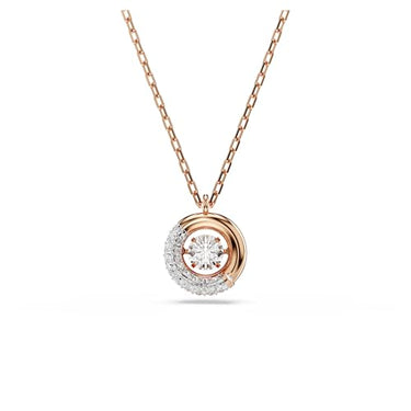 Swarovski Dextera Ohrstecker, Rundschliff, Weiß, Roségold-Legierungsschicht im Sale